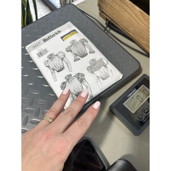 Butterick 3417 Misses Blouse Size 6 8 10 Sash Detachable Collar Sewing Pattern - Picture 6 of 6